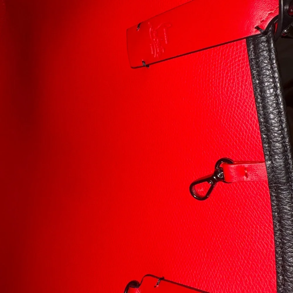 Christian Louboutin Cabata Studded Tote — Black & Signature Red — Brand New